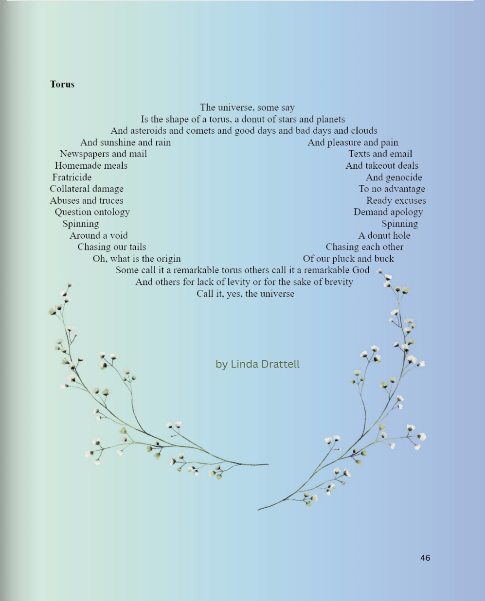 Torus poem by Linda Drattell image